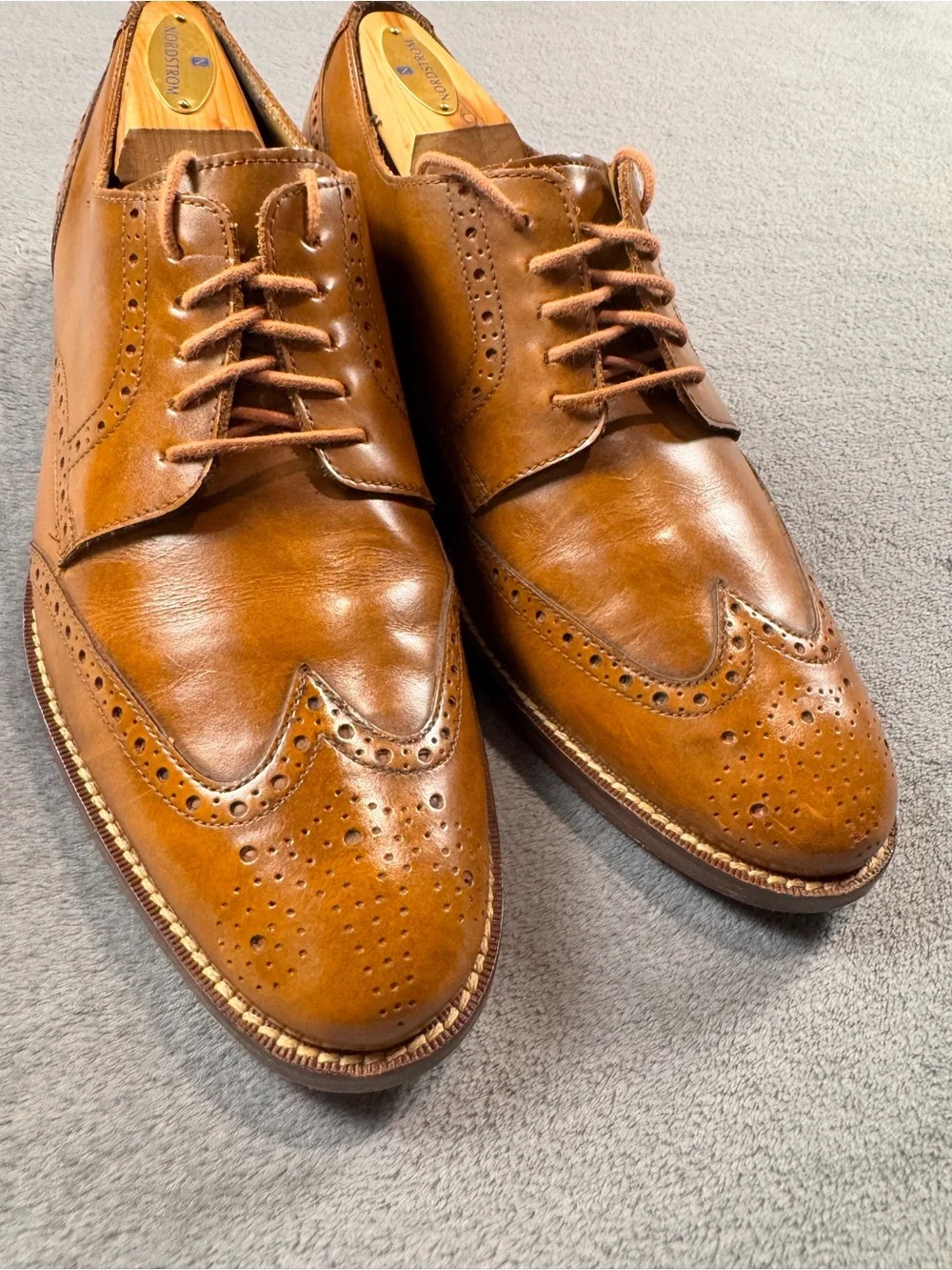 Cole Haan Men’s Grand OS ‘Madison’ Brogue Wingtips- British Tan